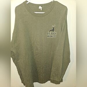Alstyle Mens Long Sleeve Big Buck Madness T Short Size Xl